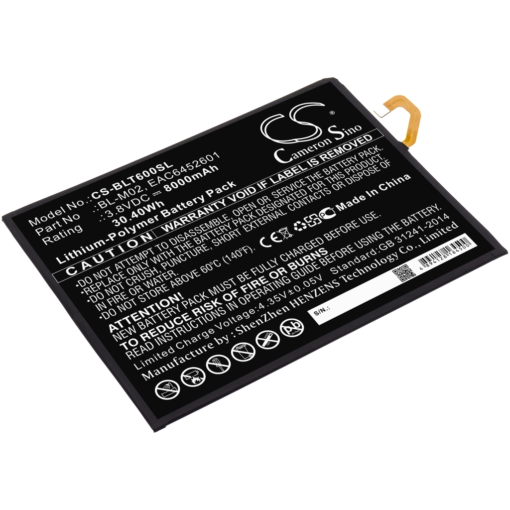 Batería de la tableta LG CS-BLT600SL
