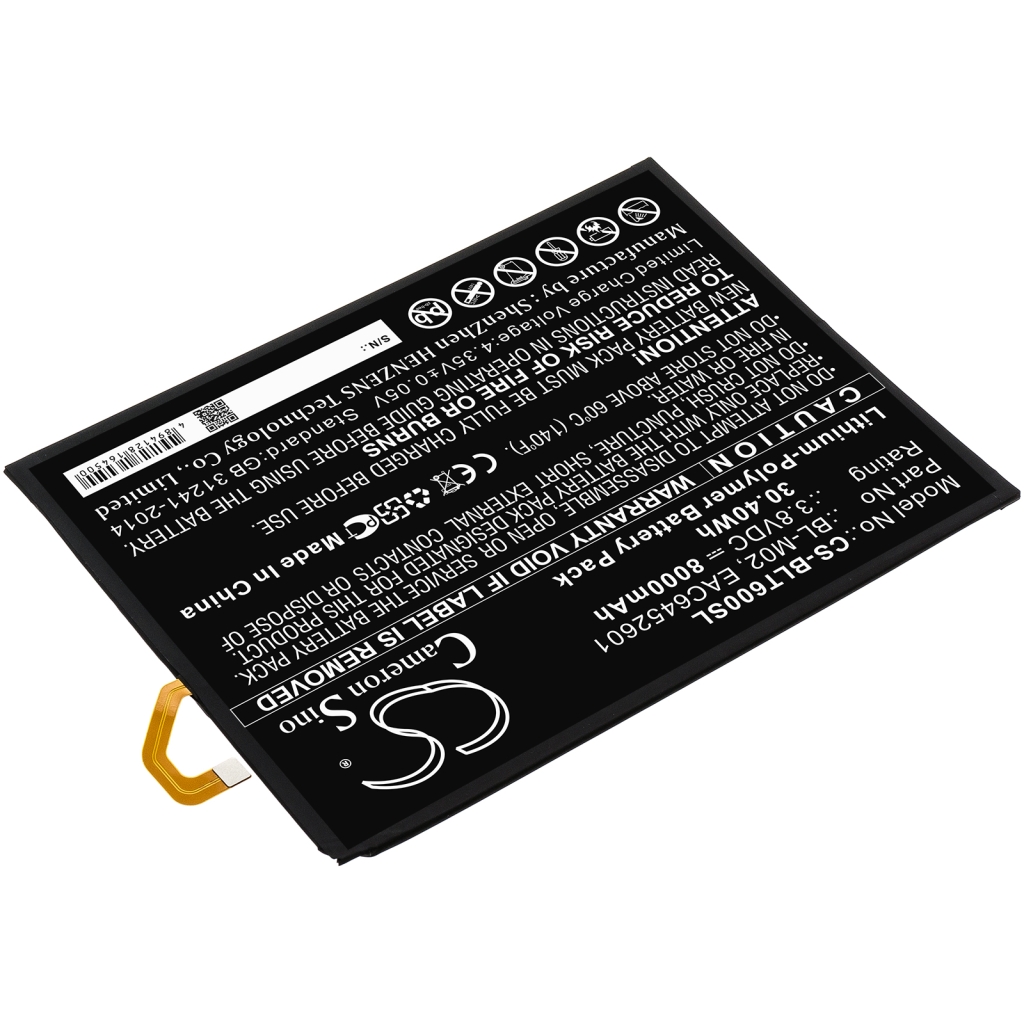 Batería de la tableta LG CS-BLT600SL
