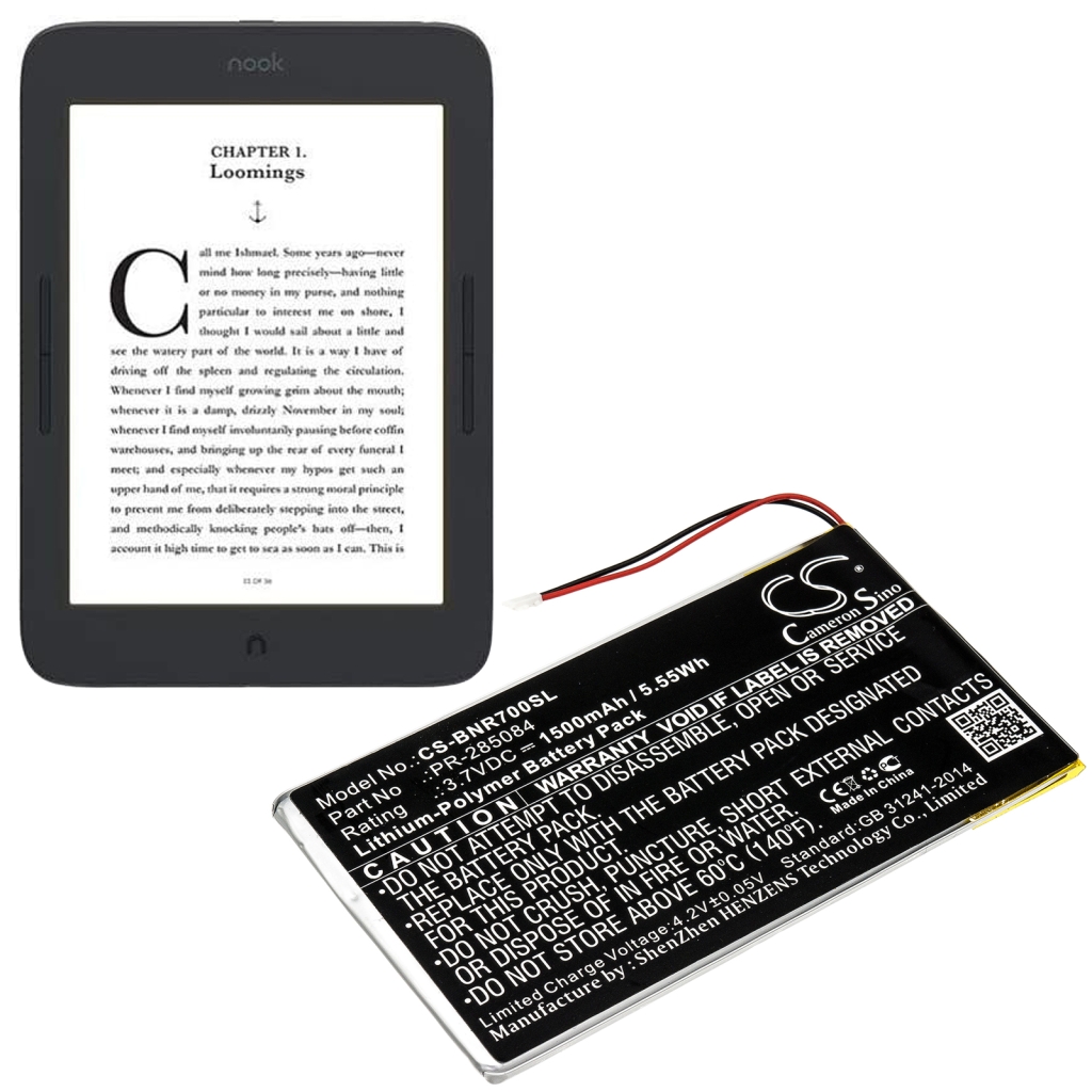 Batería de la tableta Barnes & noble CS-BNR700SL
