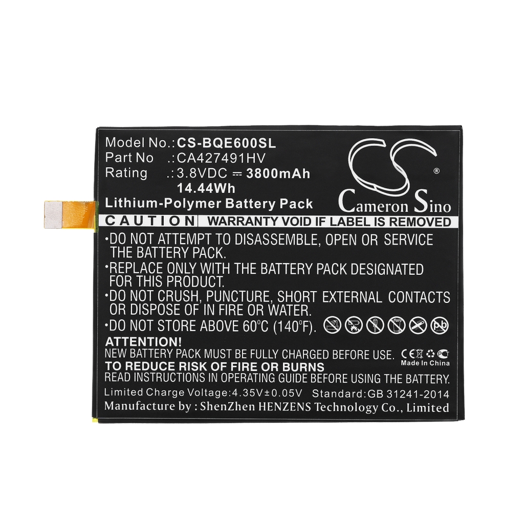 Batería del teléfono móvil Bq CS-BQE600SL
