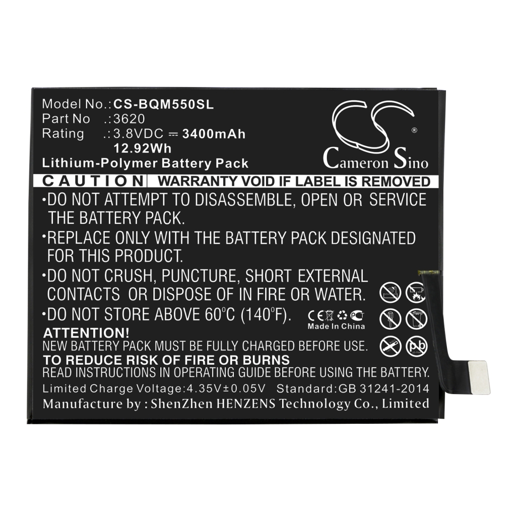 Batería del teléfono móvil Bq CS-BQM550SL