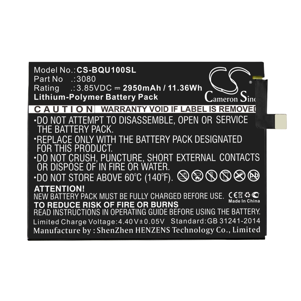 Batería del teléfono móvil Bq CS-BQU100SL