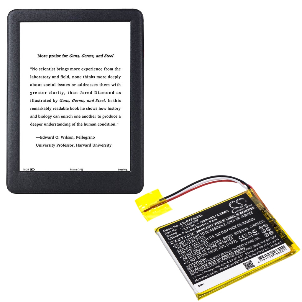 Batería Ebook, eReader Boyue CS-BYP600SL