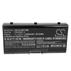 Reemplazo de batería compatible para Sager PB50BAT-6,PB50BAT-6-62