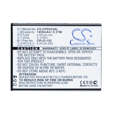 Reemplazo de batería compatible para Coolpad CPLD-152