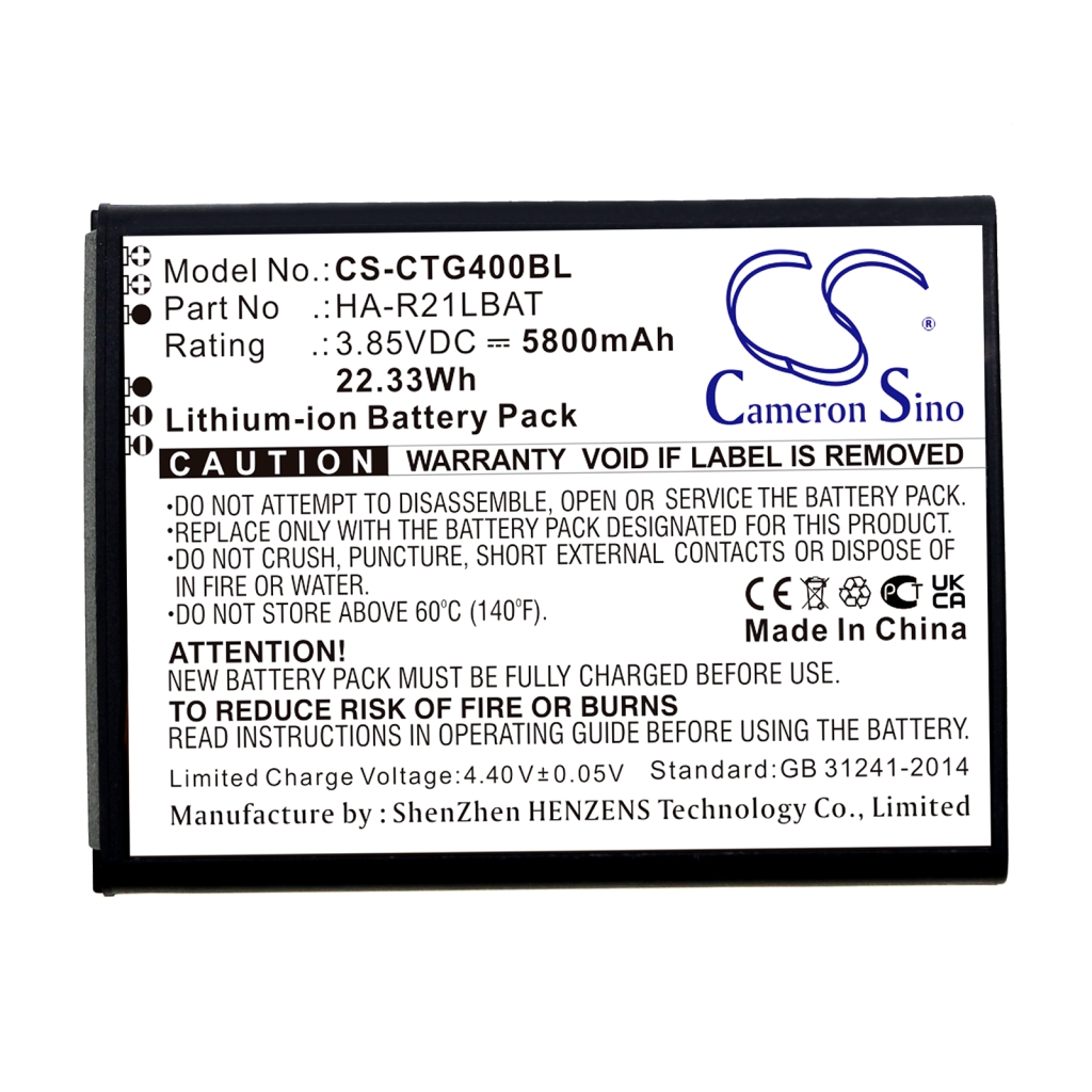 Batería de código de barras, escáner Casio CS-CTG400BL