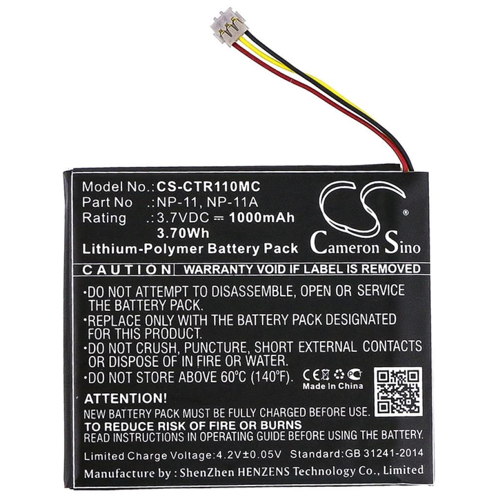 Batería de la cámara Casio CS-CTR110MC