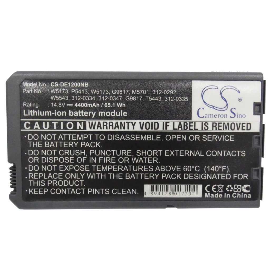 Batería para portátil DELL CS-DE1200NB