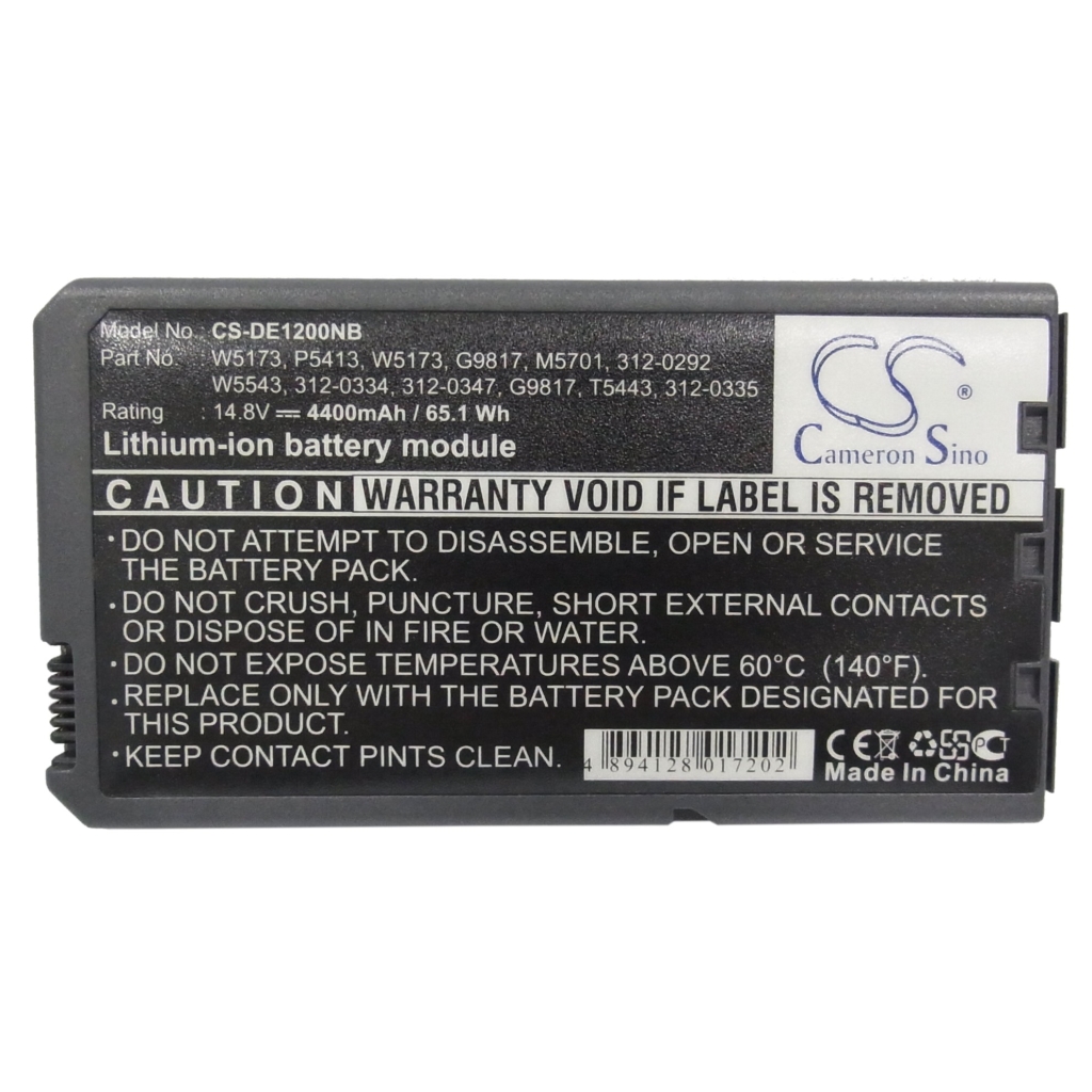Batería para portátil DELL CS-DE1200NB