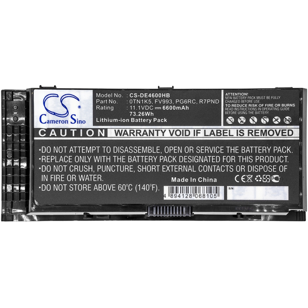Batería para portátil DELL Precision M4800