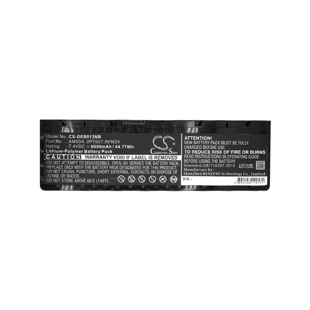 Batería para portátil DELL CS-DEB013NB