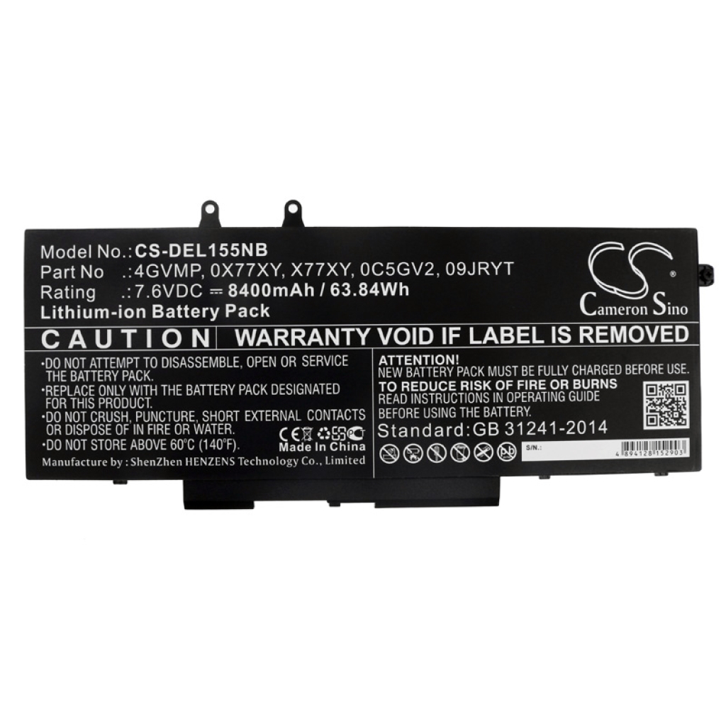 Batería para portátil DELL CS-DEL155NB
