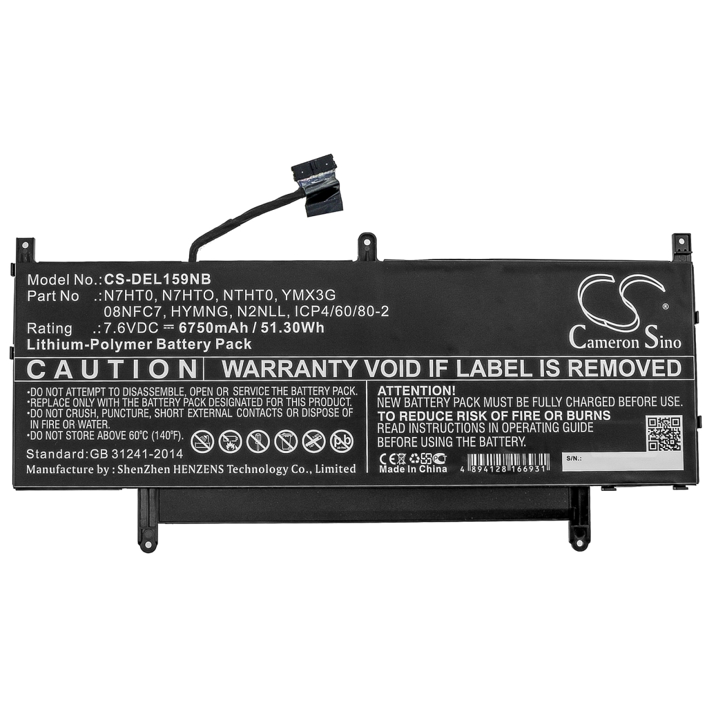 Batería para portátil DELL CS-DEL159NB