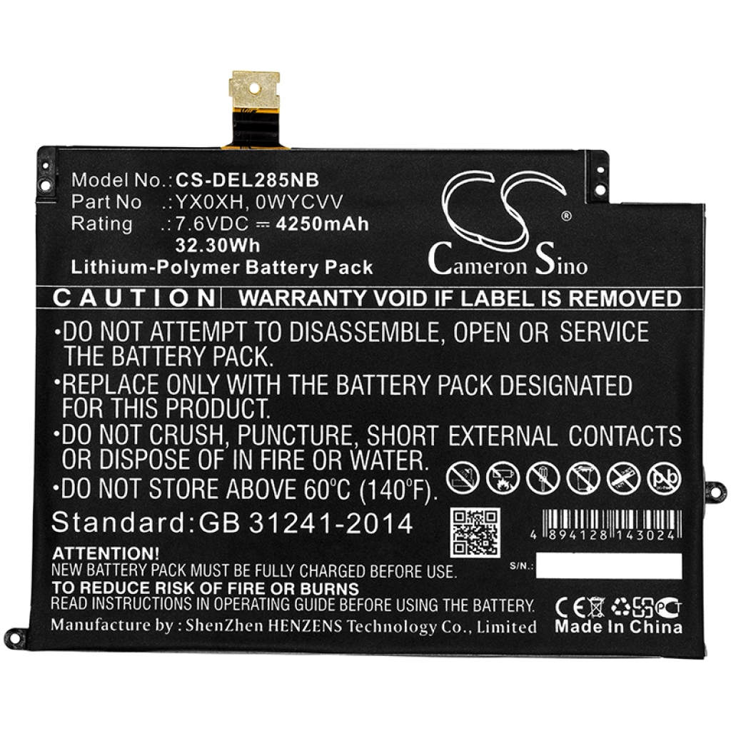 Batería para portátil DELL CS-DEL285NB