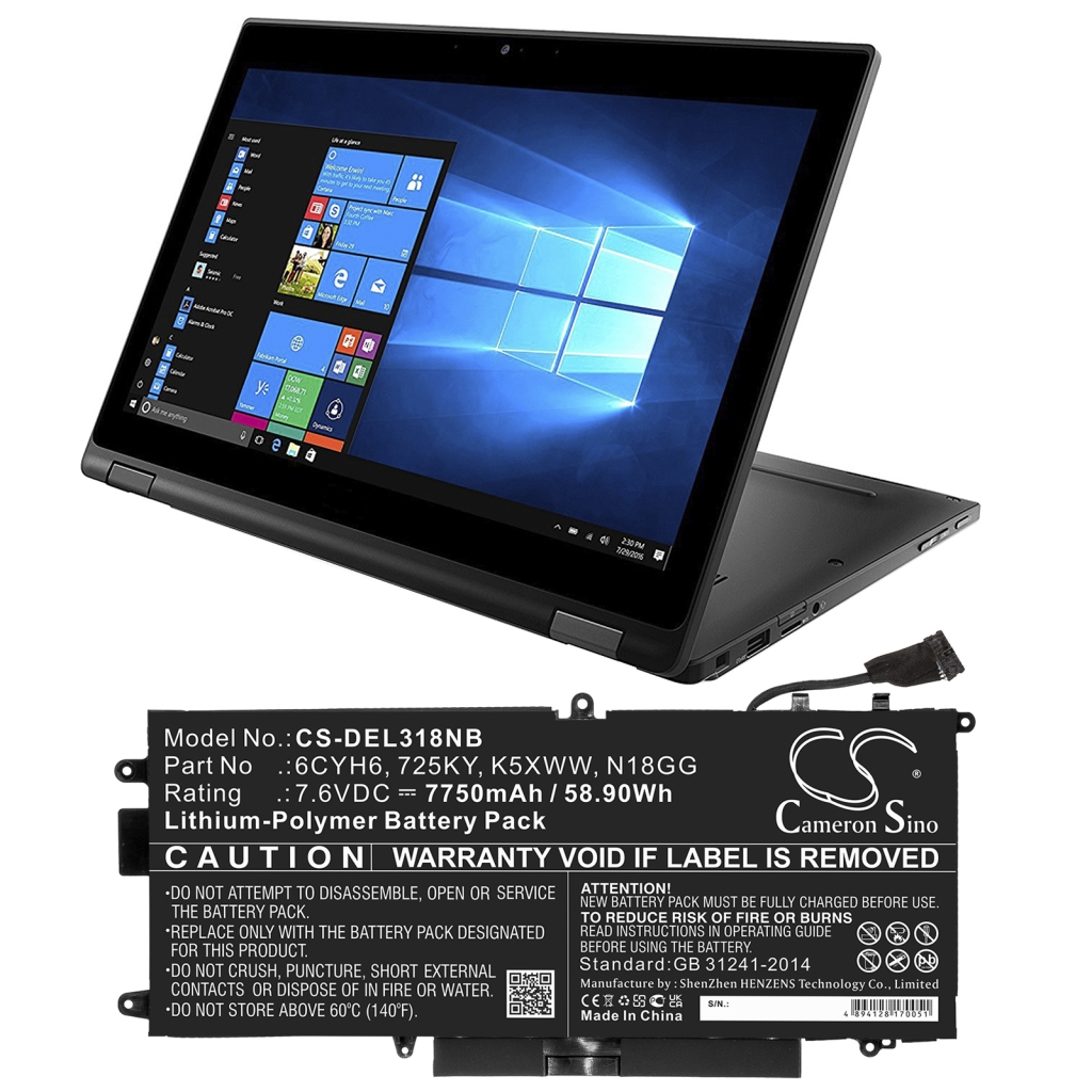 Batería para portátil DELL N012L7390-C-D1706FTCN