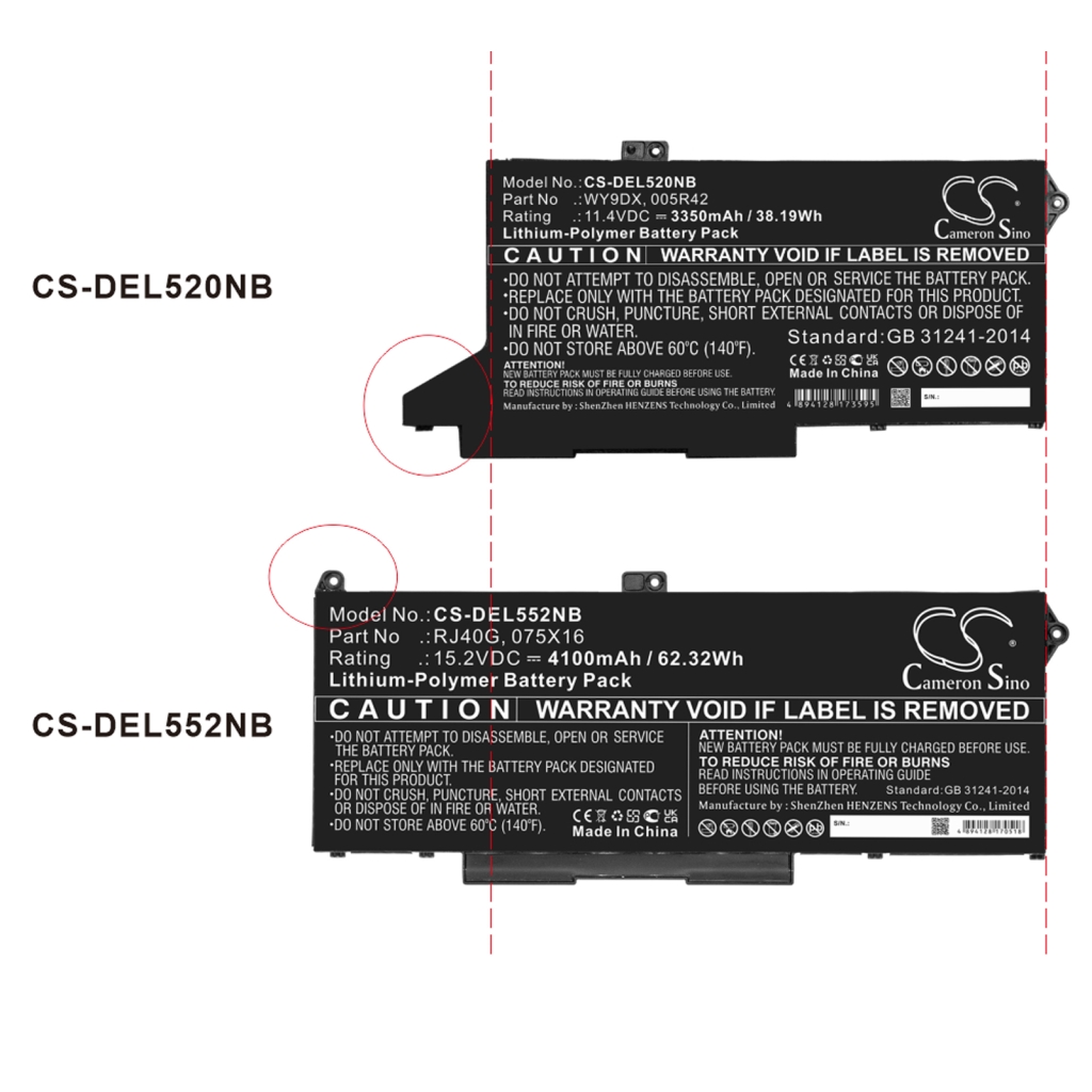 Batería para portátil DELL Latitude 5420