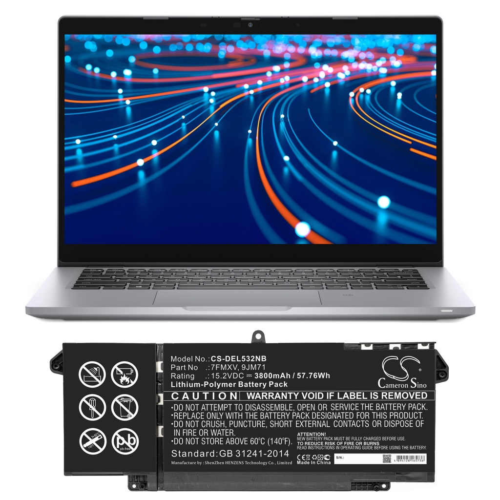 Batería para portátil DELL Latitude 7320 1TCRK