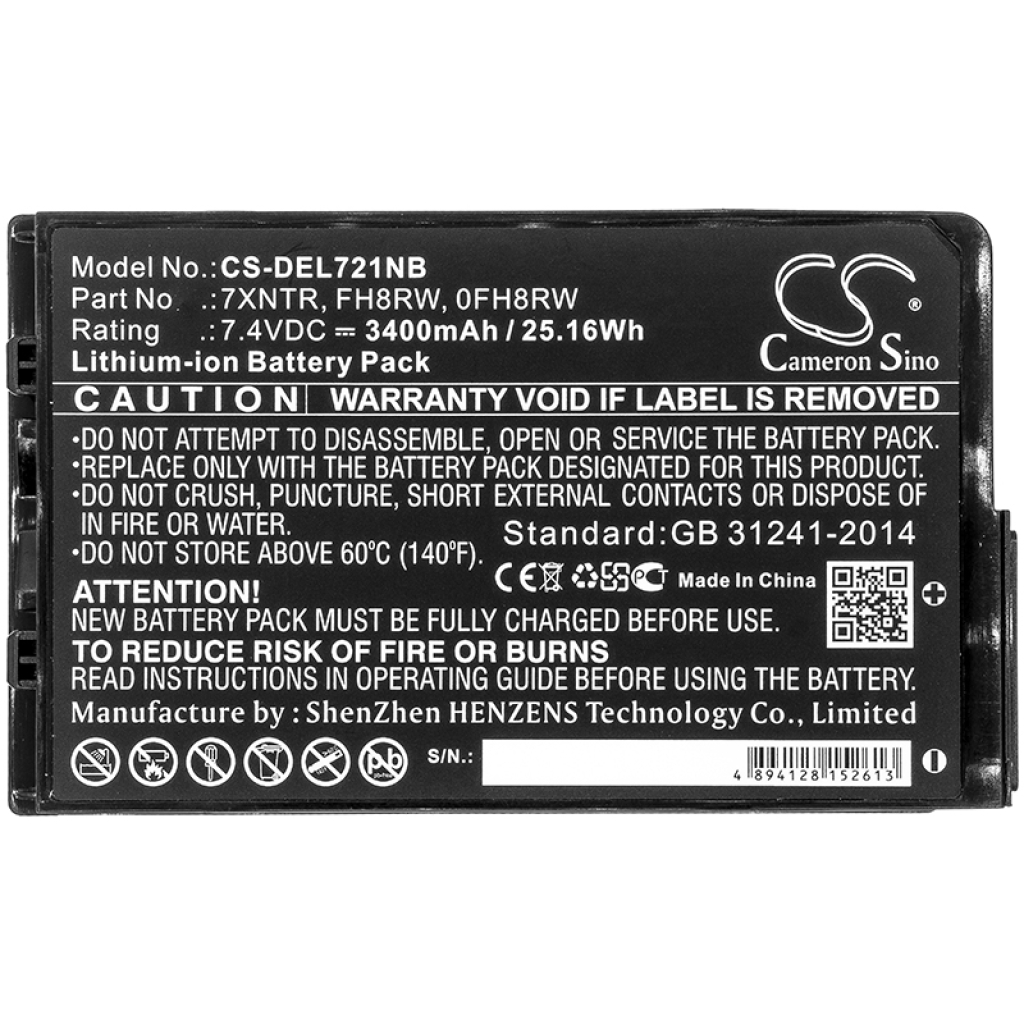Batería para portátil DELL CS-DEL721NB
