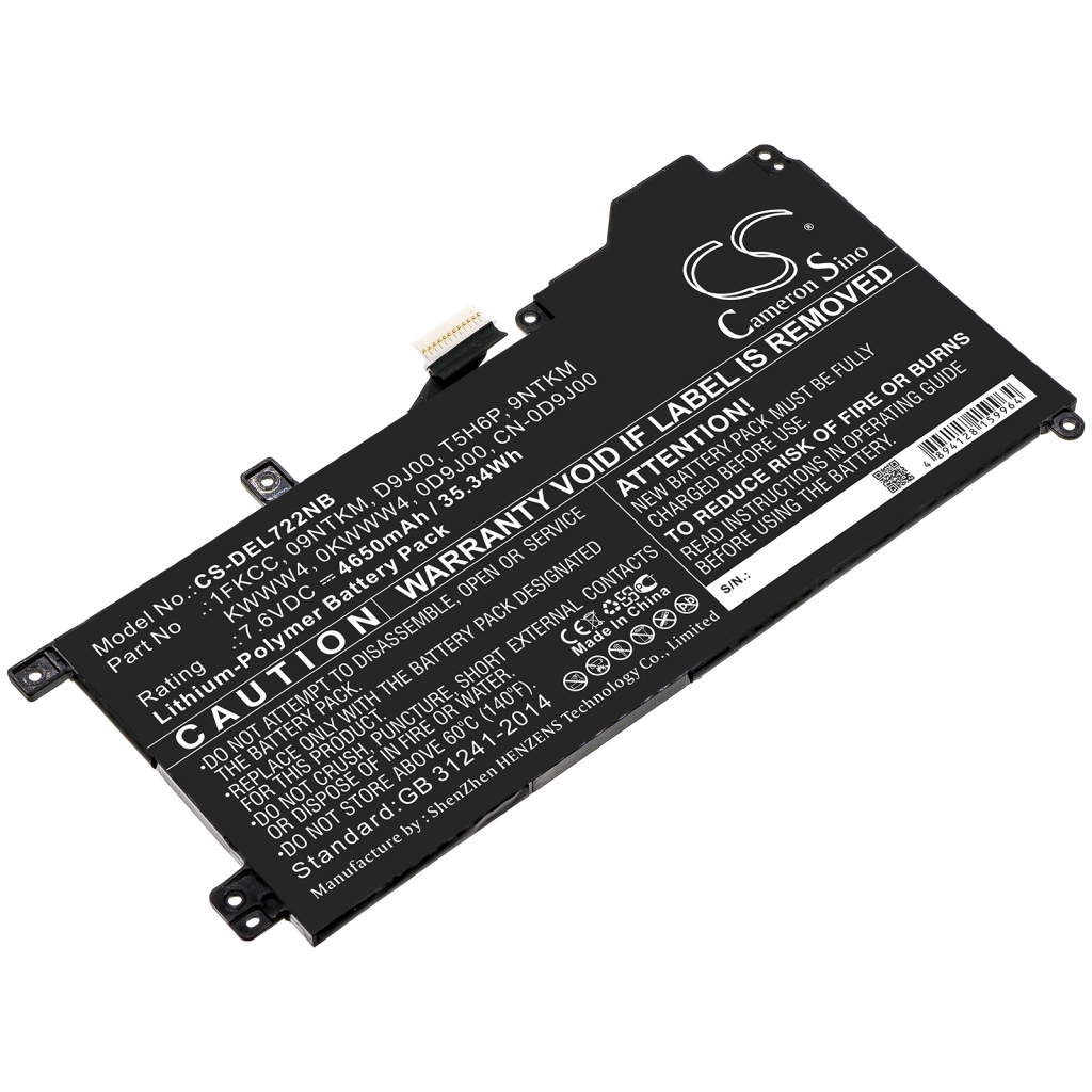Batería para portátil DELL CS-DEL722NB