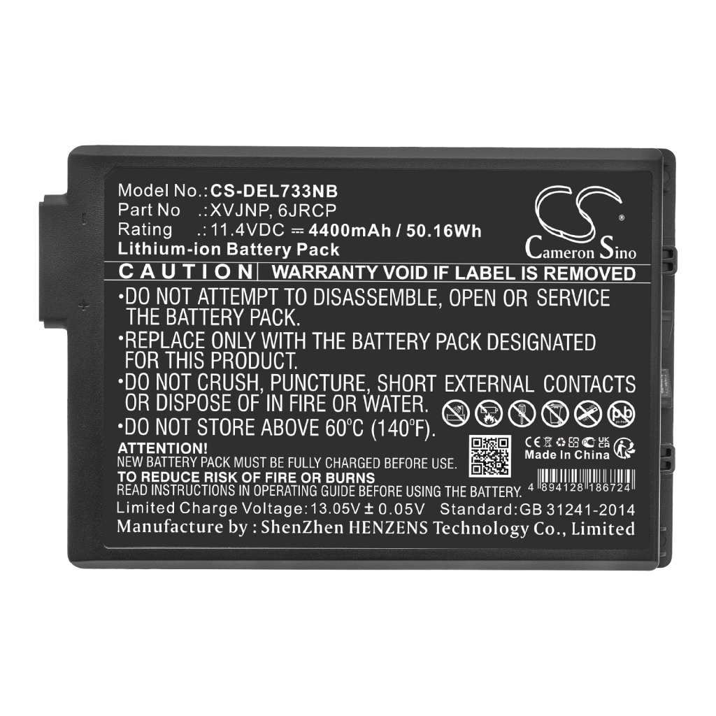 Batería para portátil DELL CS-DEL733NB