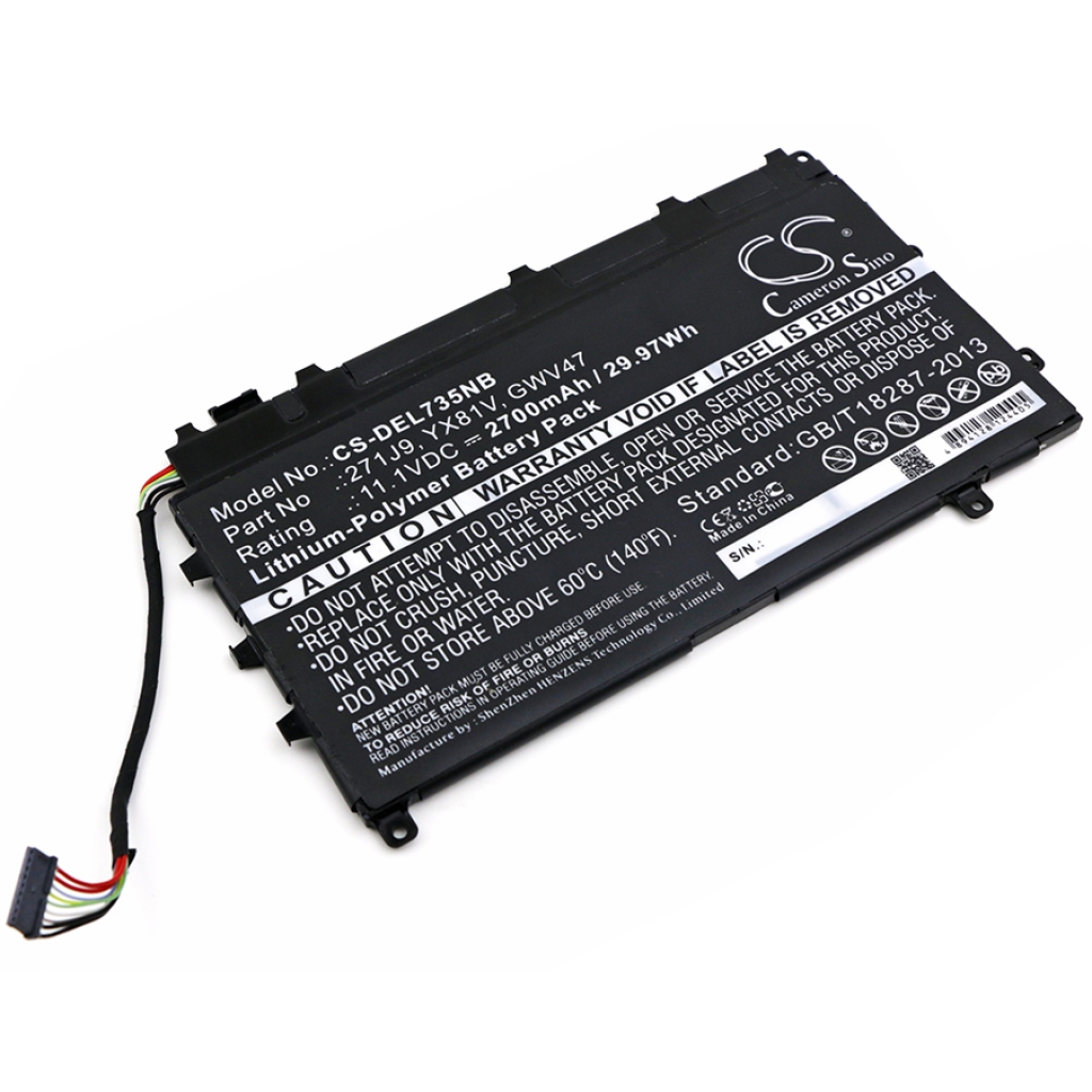 Batería para portátil DELL CS-DEL735NB