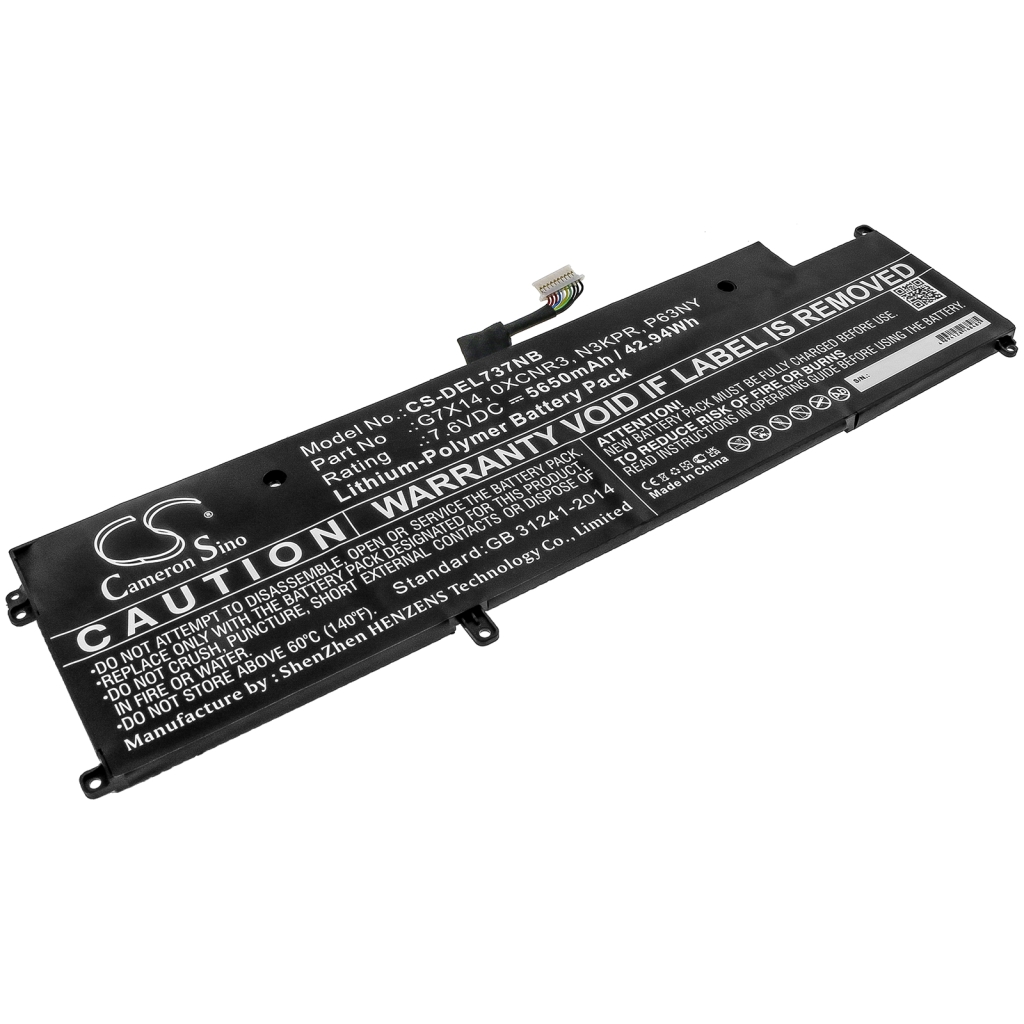 Batería para portátil DELL CS-DEL737NB