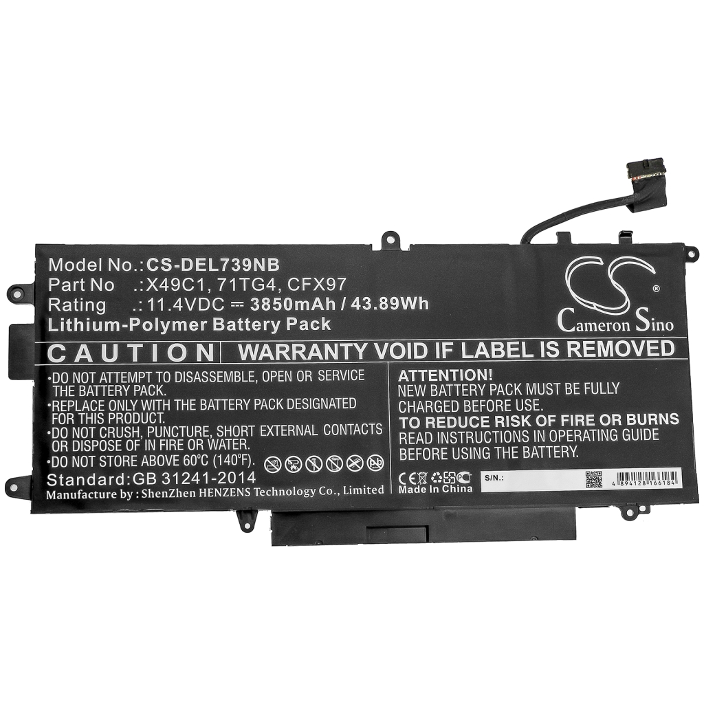 Batería para portátil DELL Latitude 5289 2-in-1