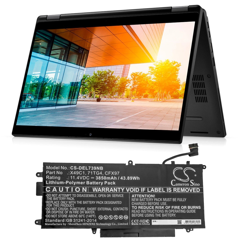 Batería para portátil DELL Latitude 5289 2-in-1