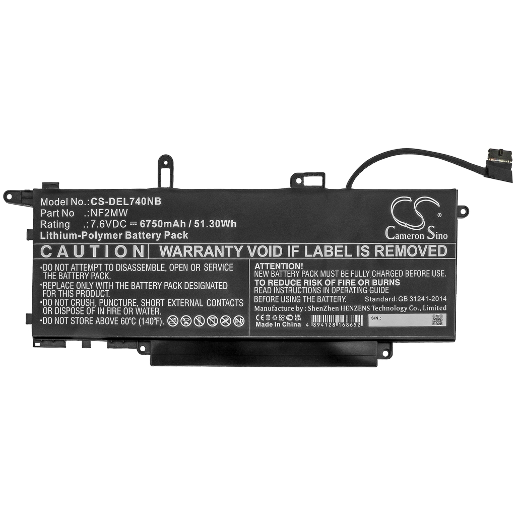 Batería para portátil DELL Latitude 7400 2-in-1