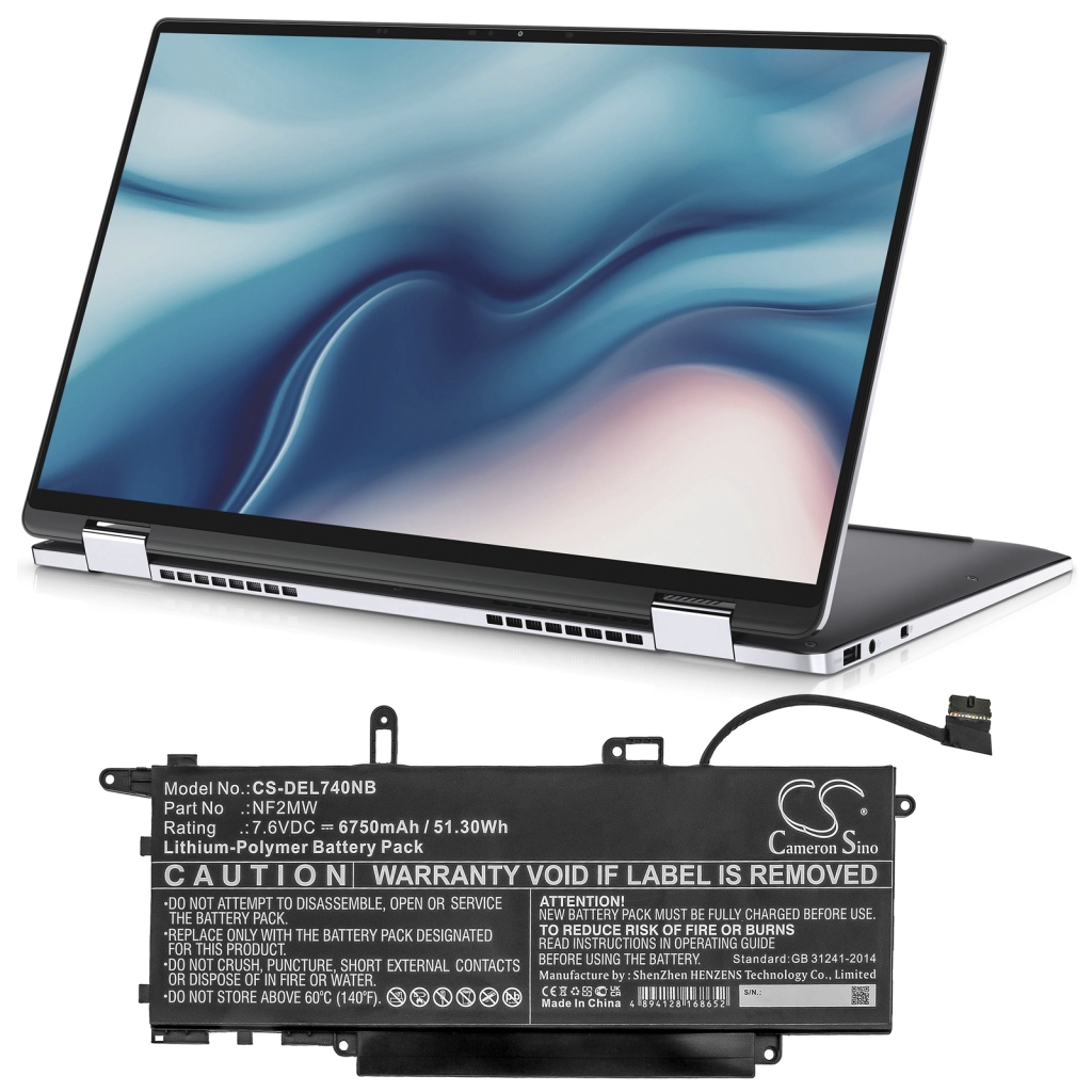 Batería para portátil DELL Latitude 7400 2-in-1