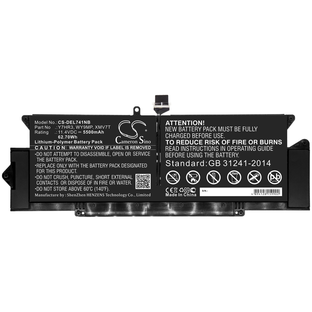 Batería para portátil DELL CS-DEL741NB