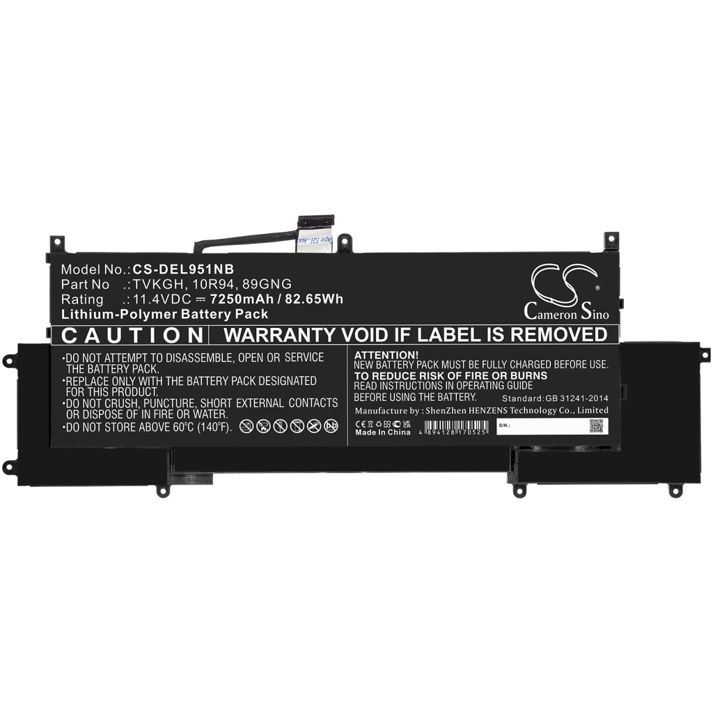 Batería para portátil DELL CS-DEL951NB
