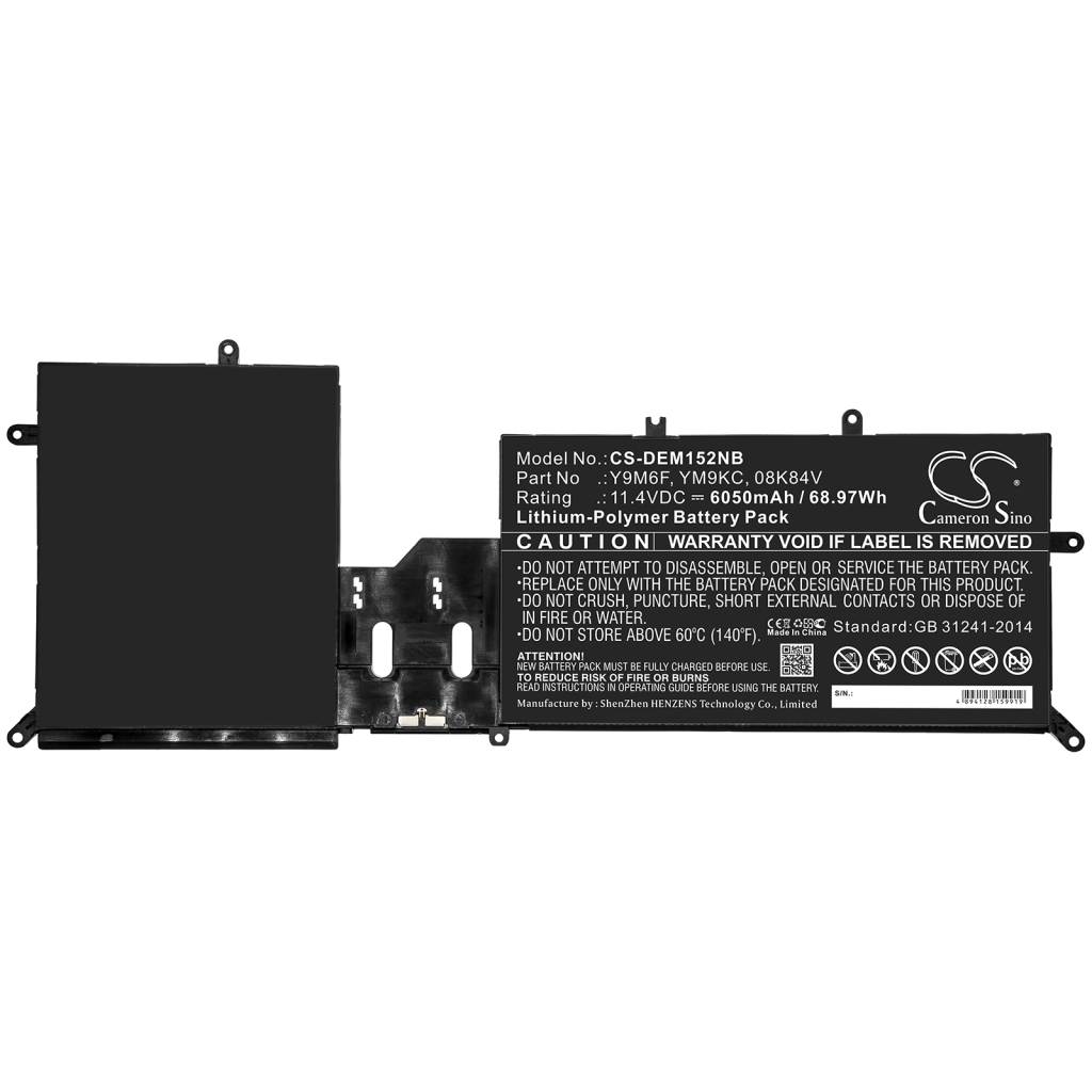 Batería para portátil DELL CS-DEM152NB
