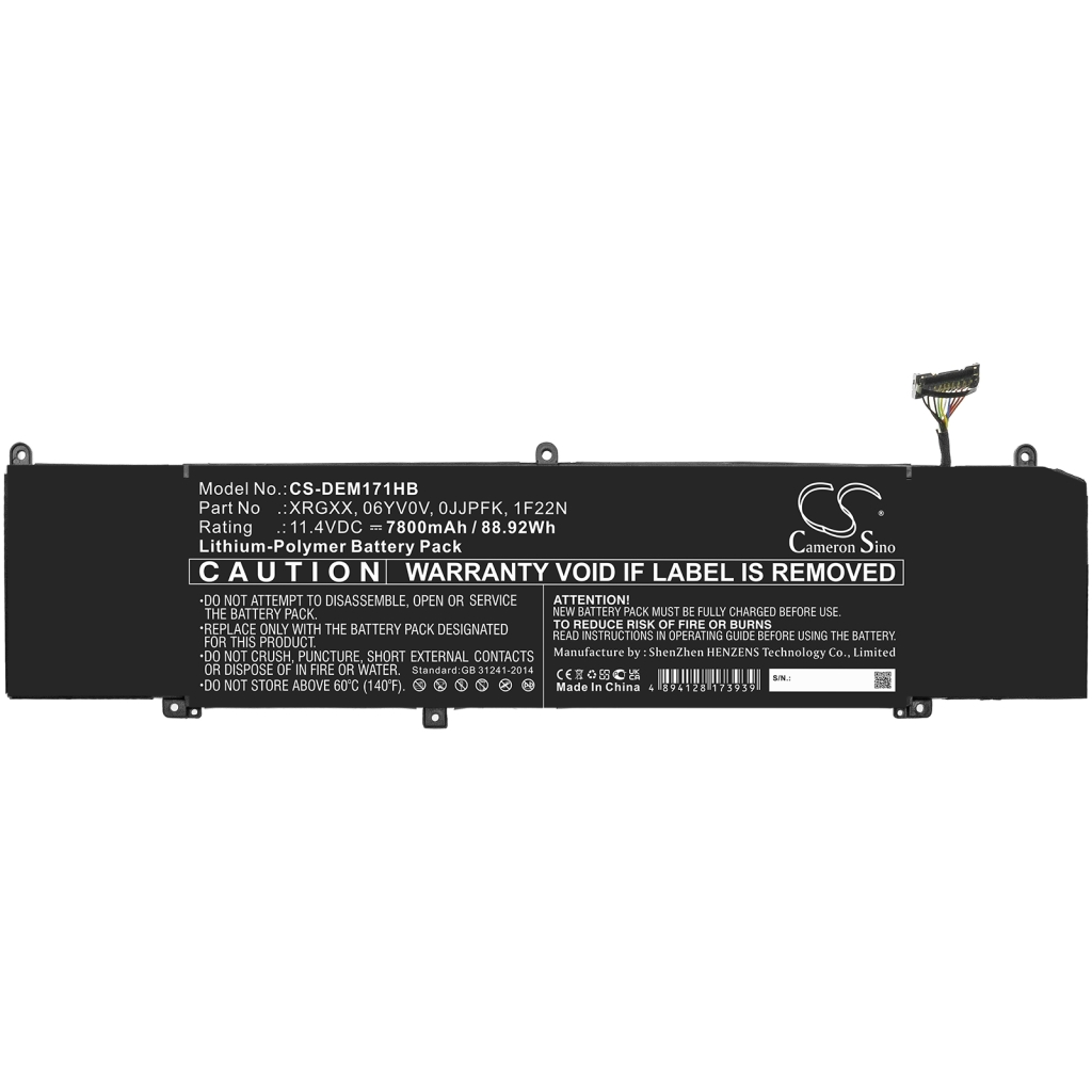Batería para portátil DELL ALIENWARE ALW15M-R1748R