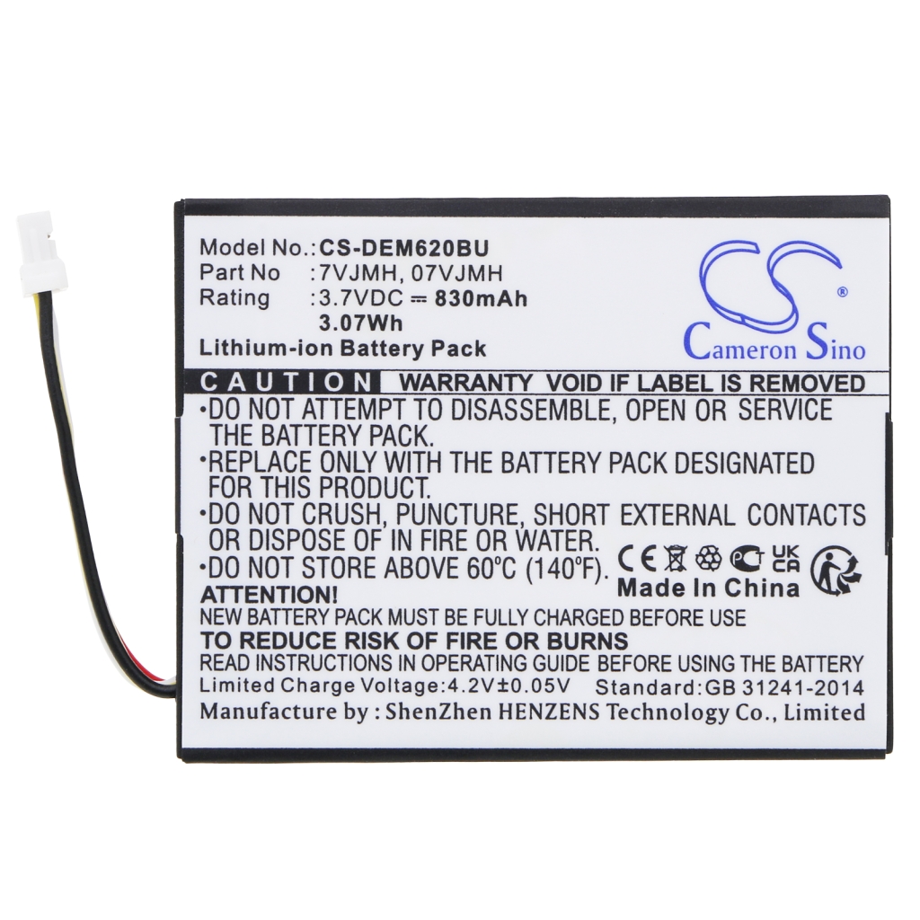 Batería para portátil DELL CS-DEM620BU