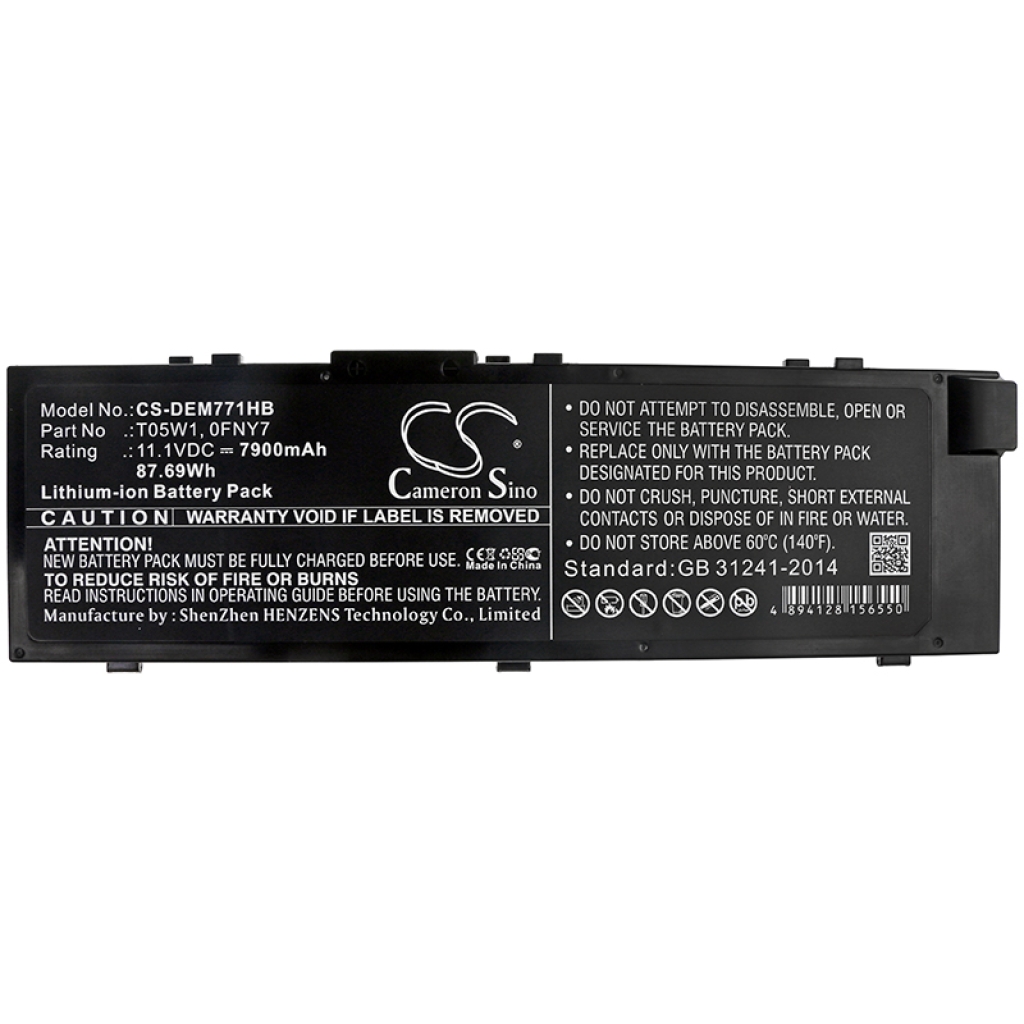 Batería para portátil DELL Precision M7710
