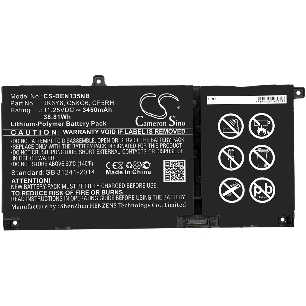 Batería para portátil DELL CS-DEN135NB