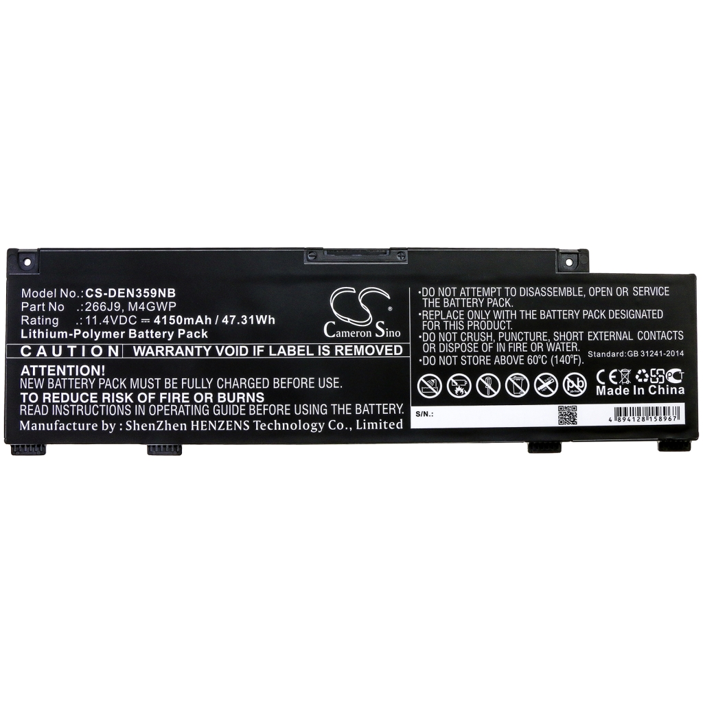 Batería para portátil DELL G3 3590