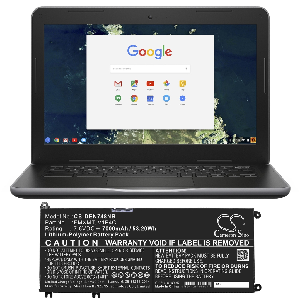 Batería para portátil DELL CS-DEN748NB