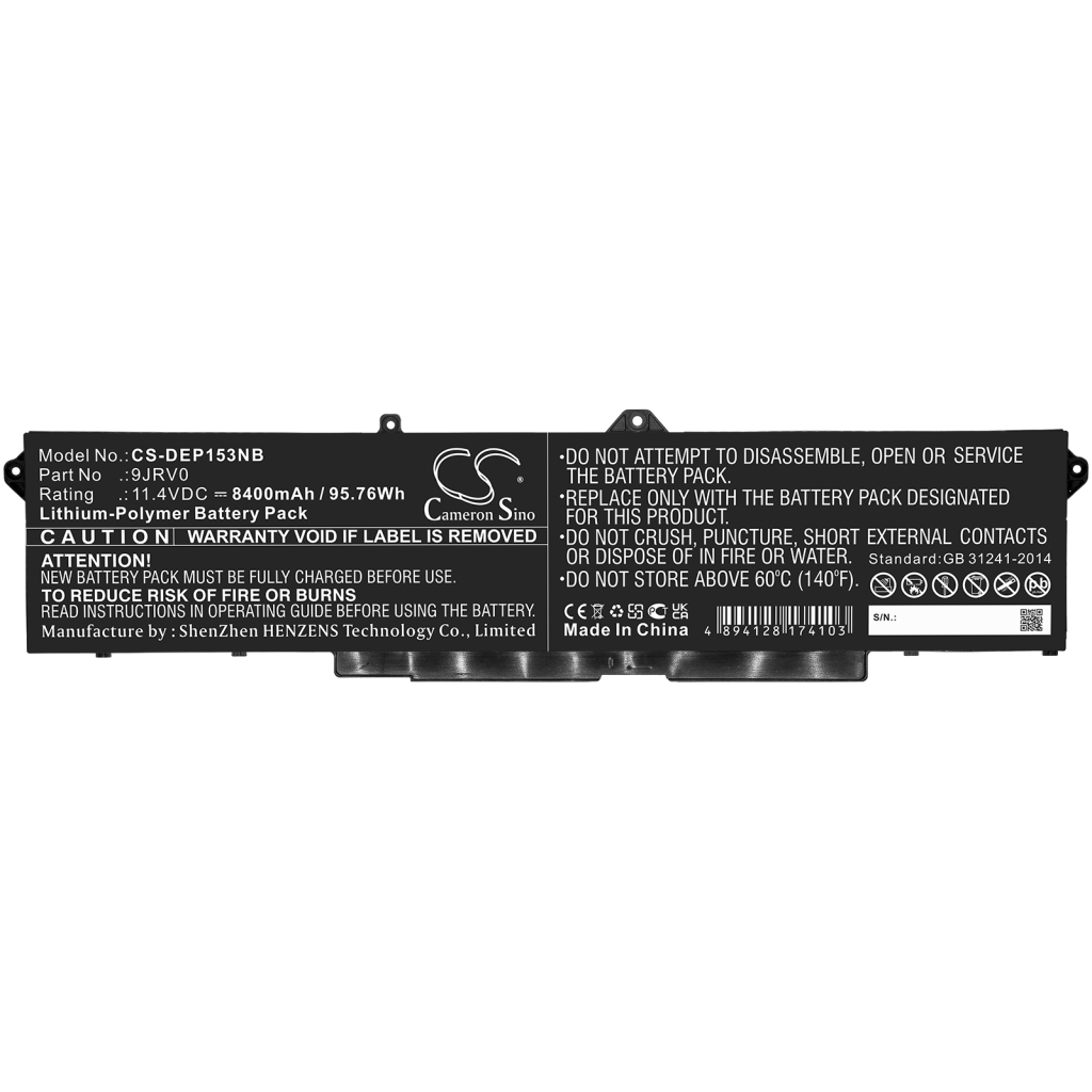 Batería para portátil DELL CS-DEP153NB