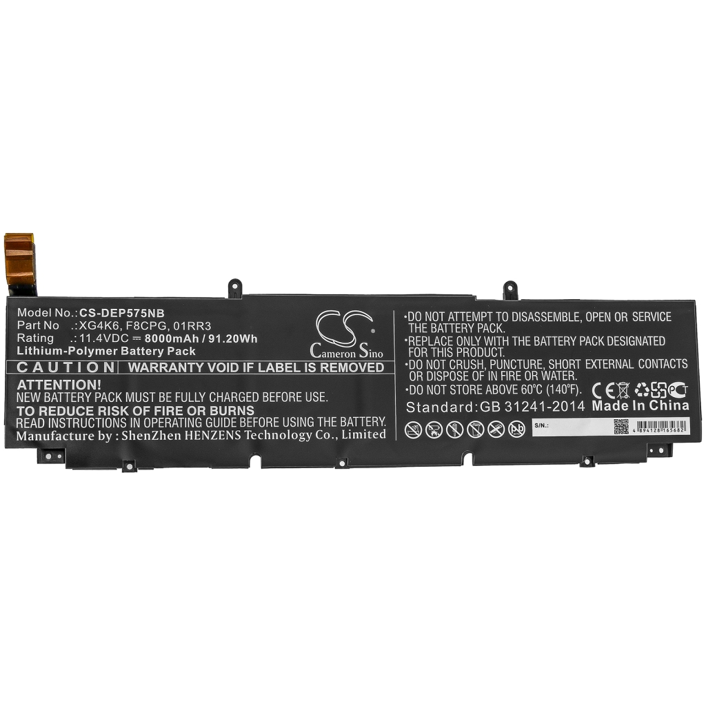 Batería para portátil DELL XPS 17 9700