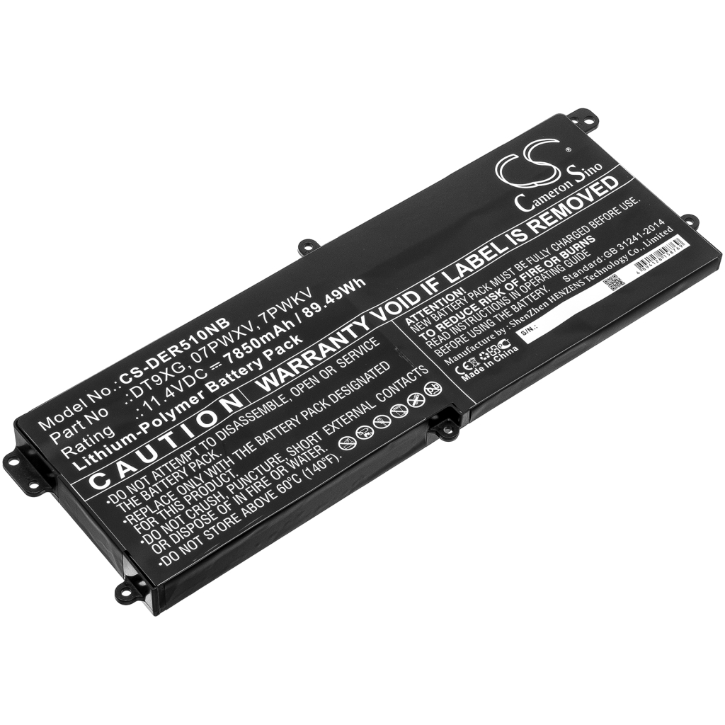 Batería para portátil DELL CS-DER510NB