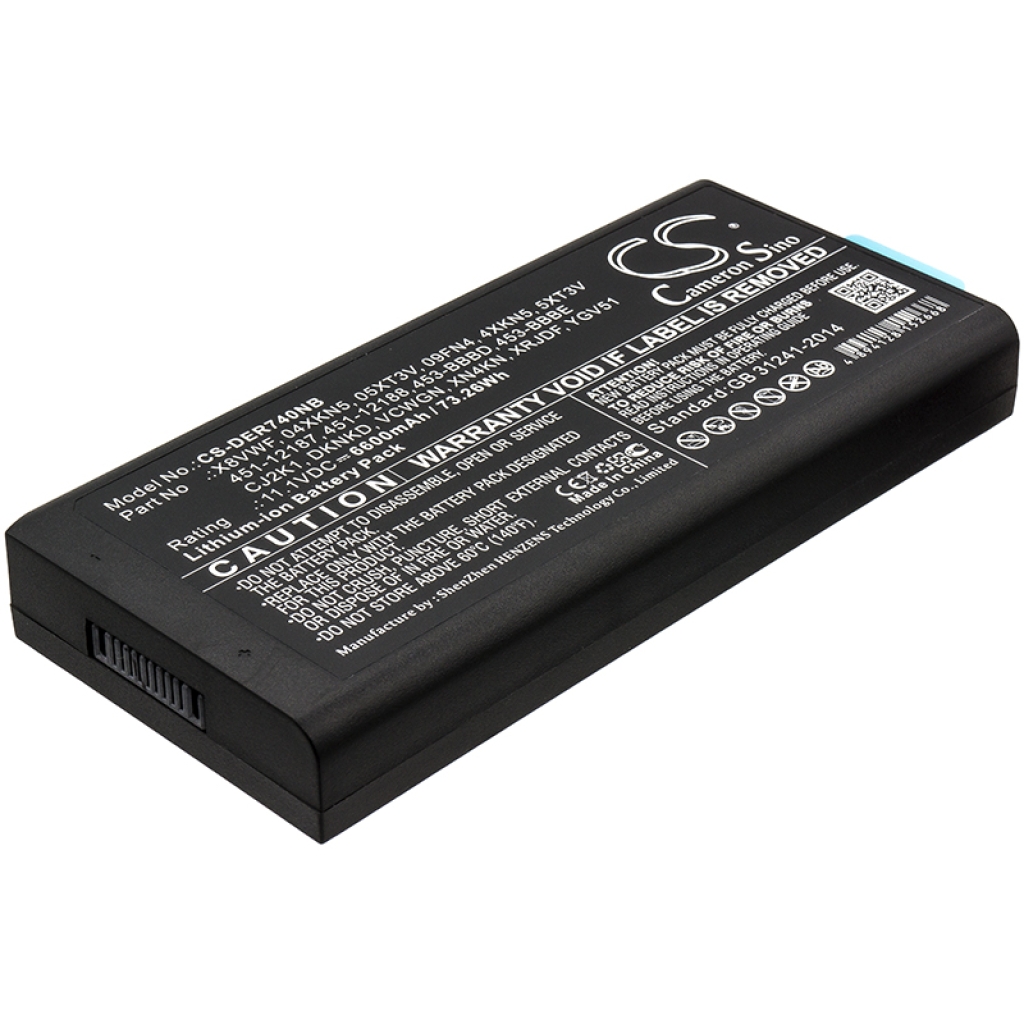 Batería para portátil DELL CS-DER740NB
