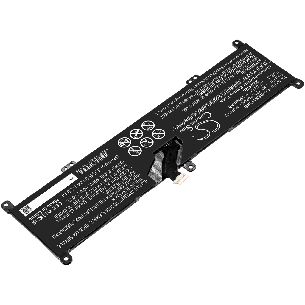 Batería para portátil DELL CS-DES113NB