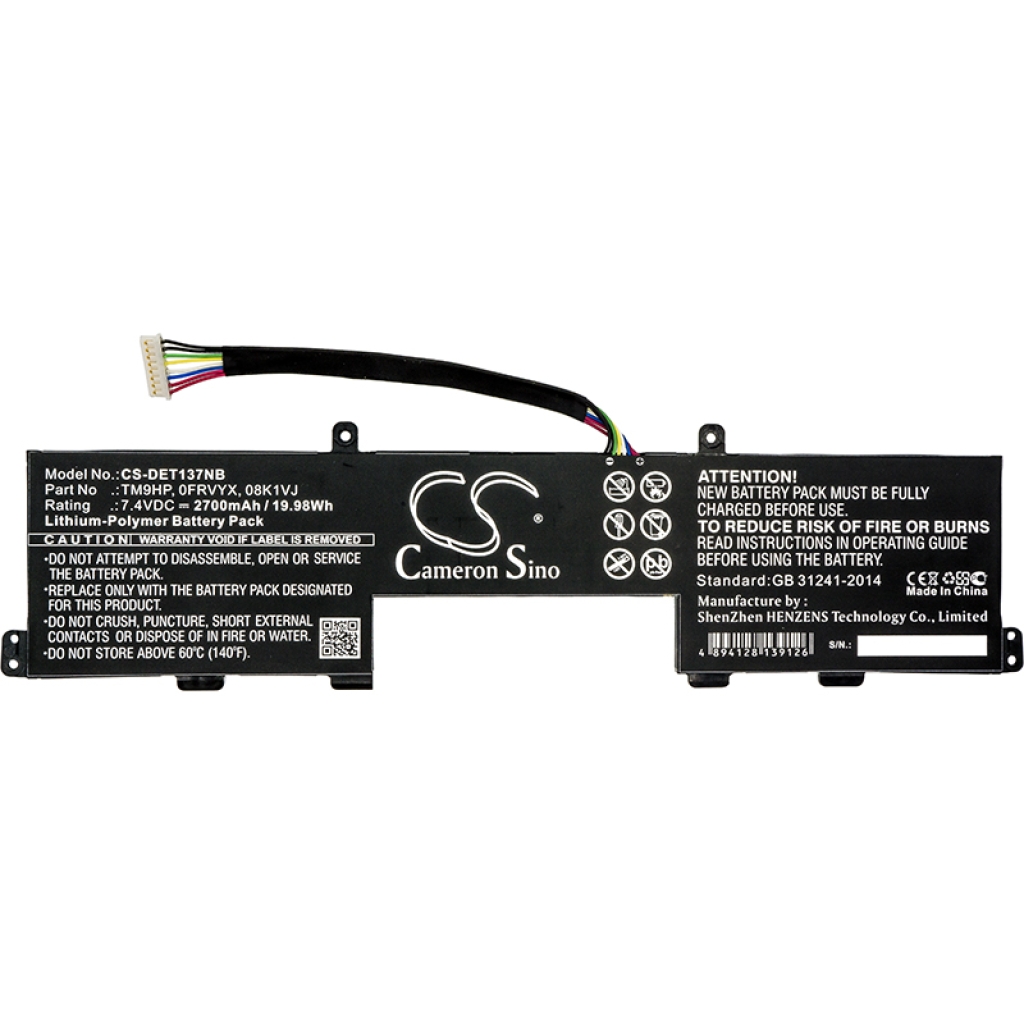 Batería para portátil DELL CS-DET137NB