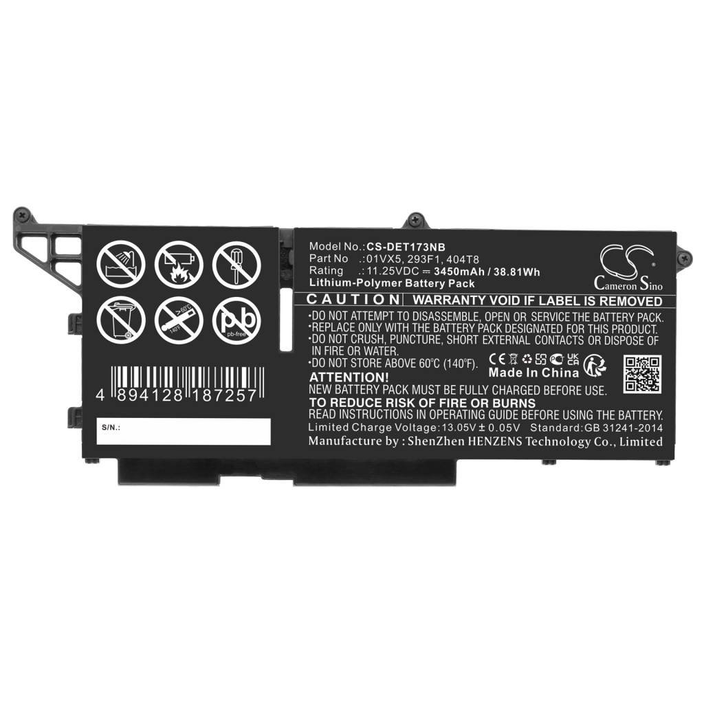 Batería para portátil DELL CS-DET173NB