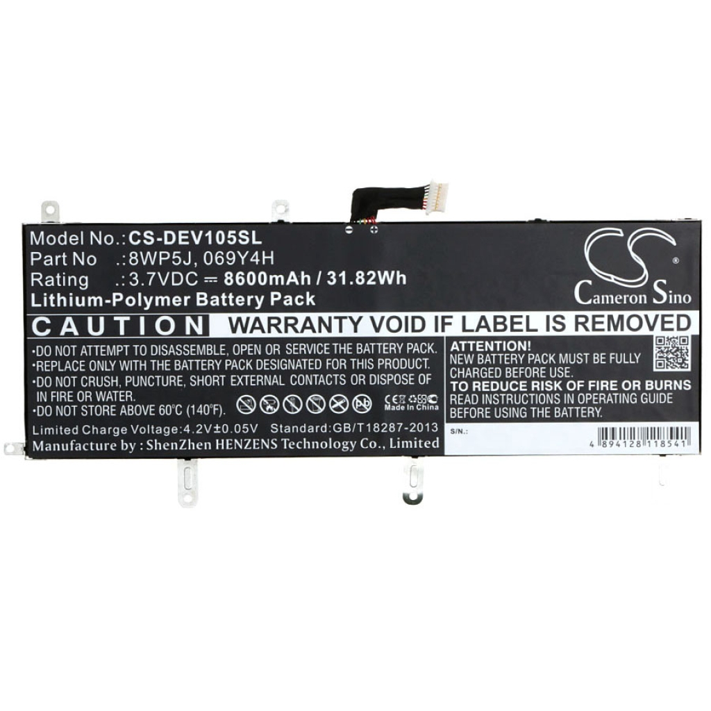 Batería de la tableta DELL CS-DEV105SL