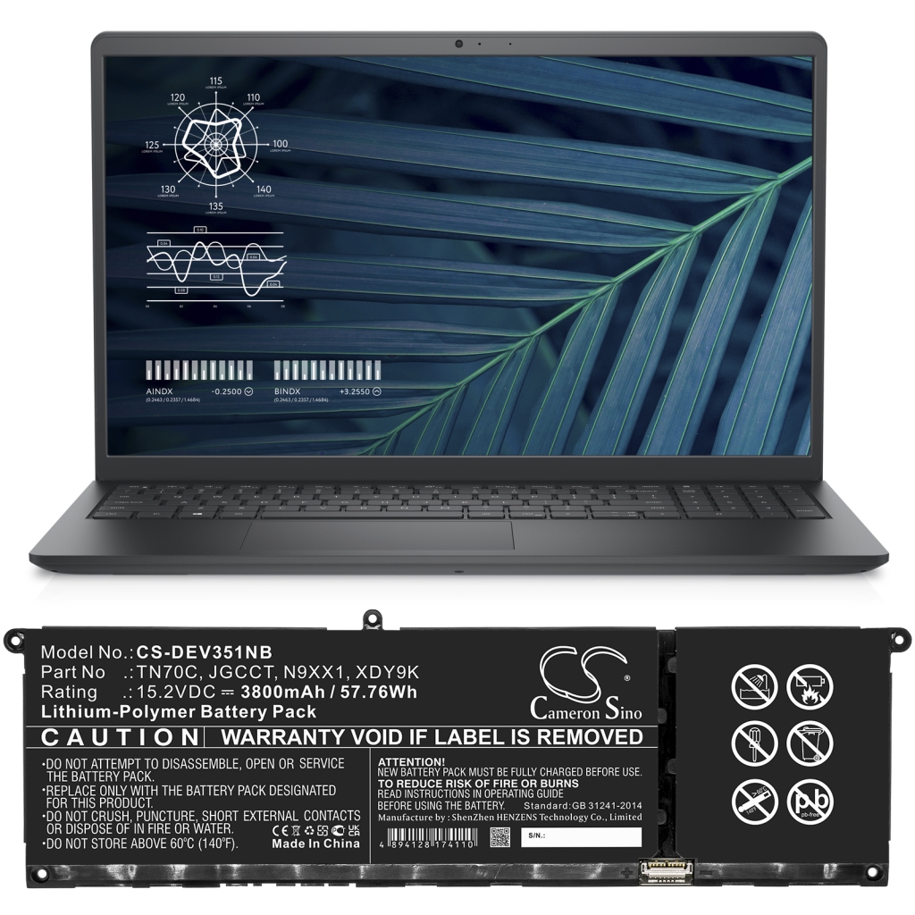 Batería para portátil DELL Vostro 3515