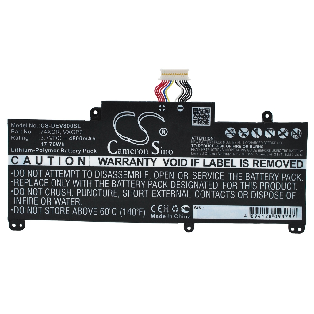 Batería de la tableta DELL CS-DEV800SL
