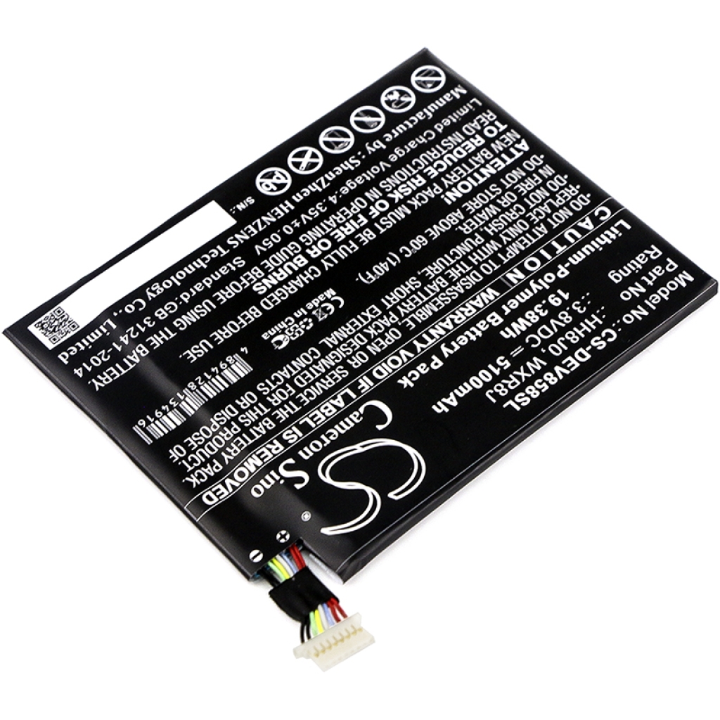 Batería de la tableta DELL CS-DEV858SL